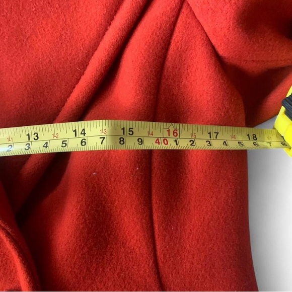 J.Crew majesty formal peacoat double breast size Small wool blend rusty orange - Picture 5 of 7